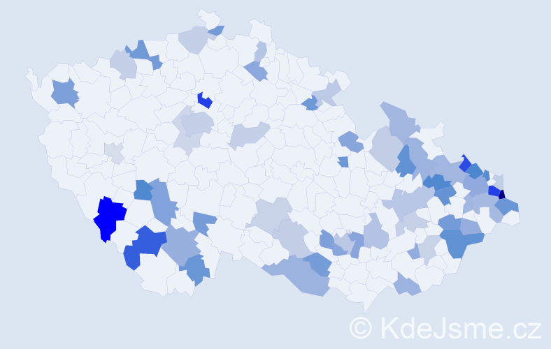 Jméno: 'Kornelie', počet výskytů 110 v celé ČR