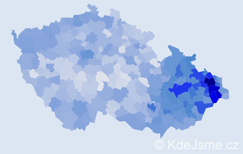 Jméno: 'Karla', počet výskytů 7657 v celé ČR