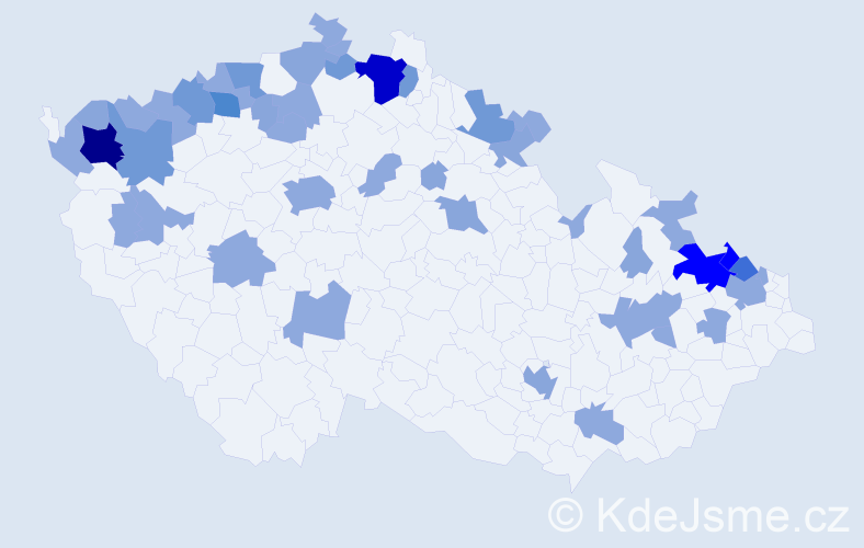 Jméno: 'Dieter', počet výskytů 98 v celé ČR
