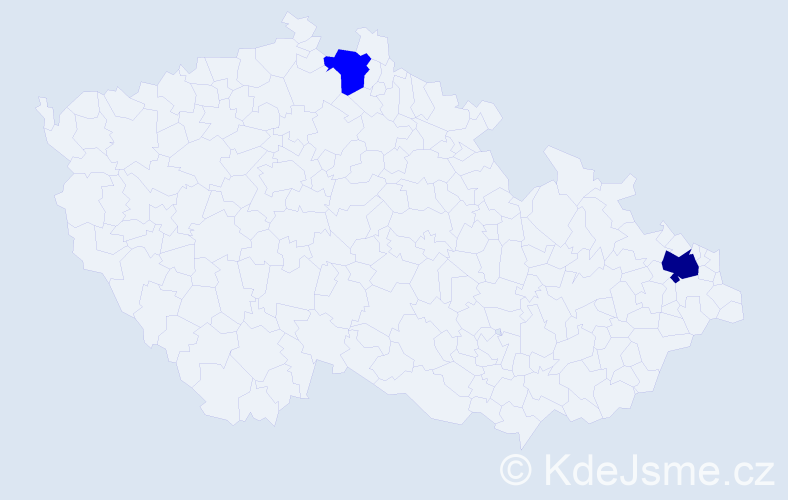 Jméno: 'Bodo', počet výskytů 3 v celé ČR