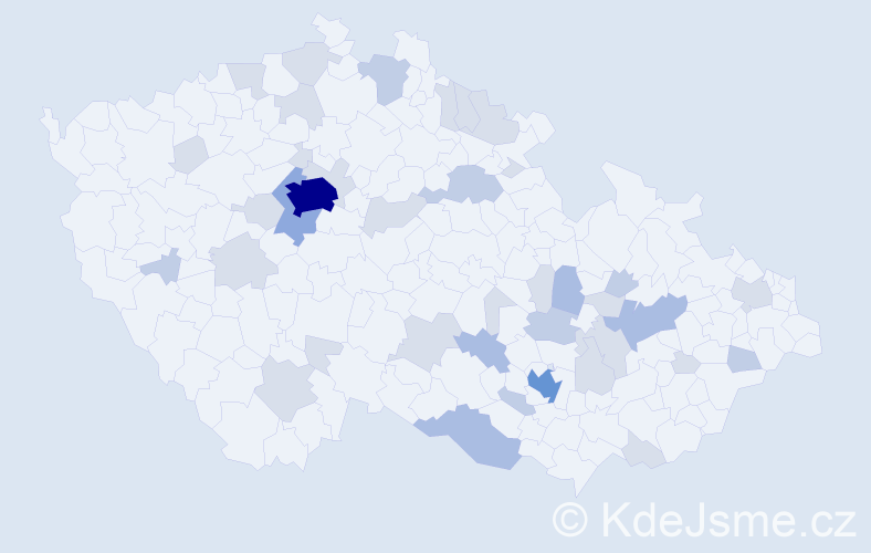 Jméno: 'Jasna', počet výskytů 83 v celé ČR