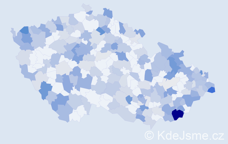Jméno: 'Justina', počet výskytů 480 v celé ČR