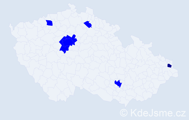 Jméno: 'Kyle', počet výskytů 8 v celé ČR