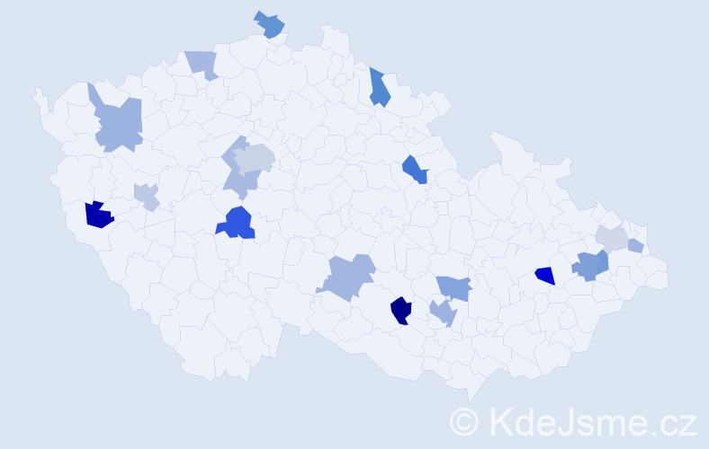Jméno: 'Andy', počet výskytů 24 v celé ČR