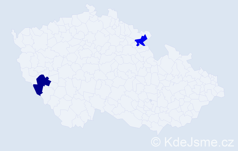 Jméno: 'Rebecca Anna', počet výskytů 2 v celé ČR