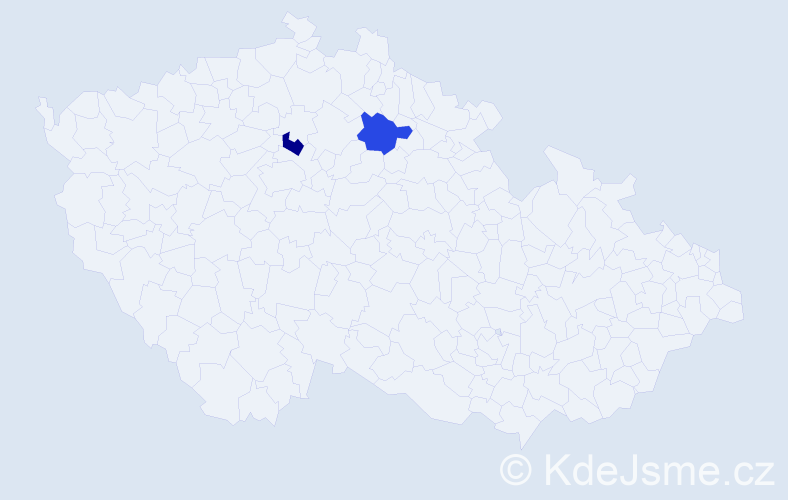 Jméno: 'Eva Elizabeth', počet výskytů 2 v celé ČR