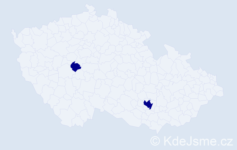 Jméno: 'Karel Paul', počet výskytů 2 v celé ČR
