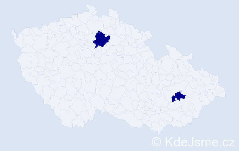 Jméno: 'Borko', počet výskytů 2 v celé ČR