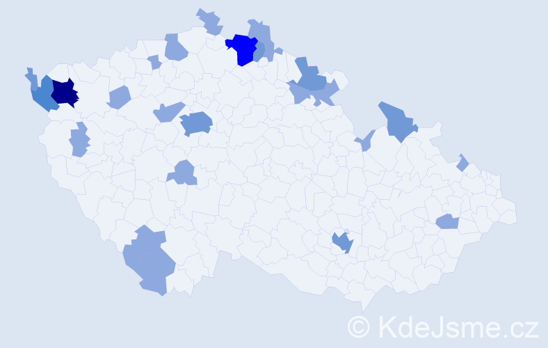 Jméno: 'Sieglinde', počet výskytů 42 v celé ČR