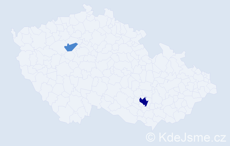 Jméno: 'Rodolfo', počet výskytů 4 v celé ČR