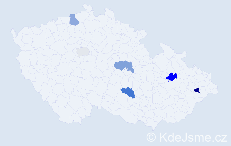 Jméno: 'Martin Michael', počet výskytů 6 v celé ČR
