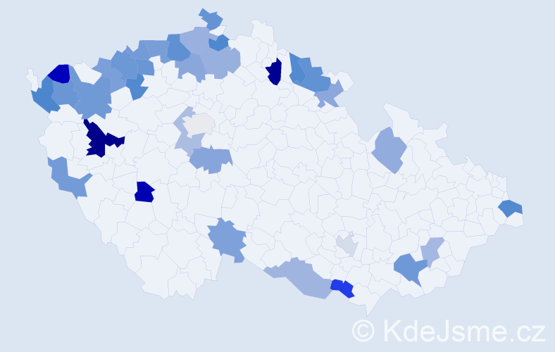 Jméno: 'Frieda', počet výskytů 49 v celé ČR
