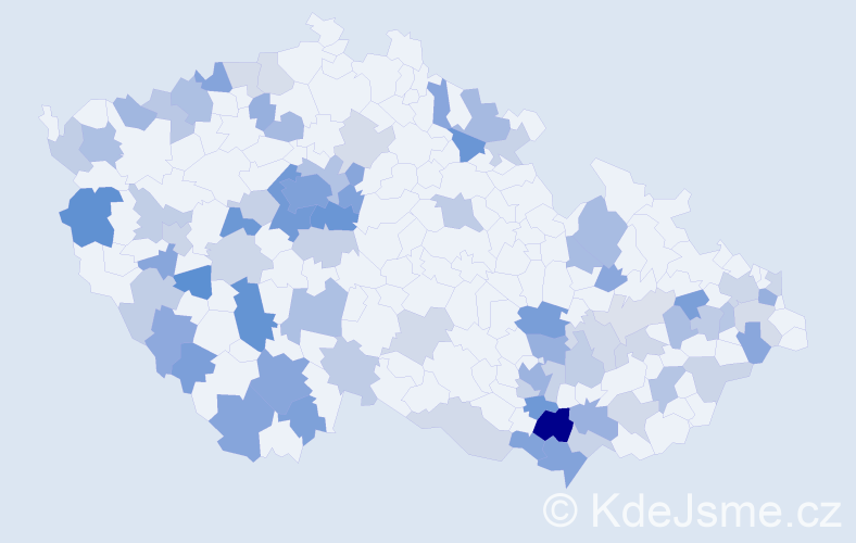 Jméno: 'Vavřinec', počet výskytů 160 v celé ČR