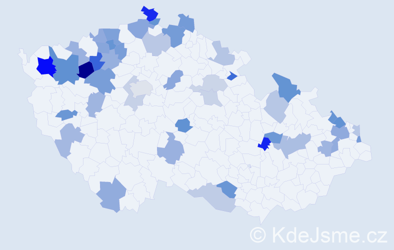 Jméno: 'Brunhilda', počet výskytů 75 v celé ČR