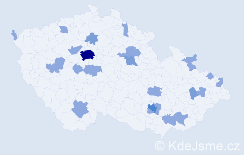 Jméno: 'Beatrix', počet výskytů 35 v celé ČR