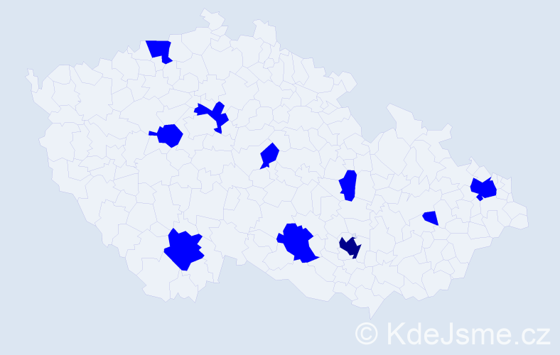 Jméno: 'Elinor', počet výskytů 11 v celé ČR