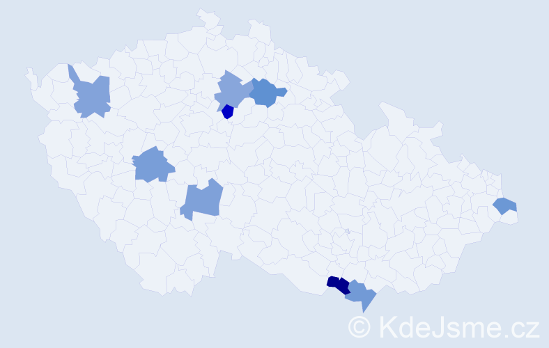 Jméno: 'Jola', počet výskytů 9 v celé ČR