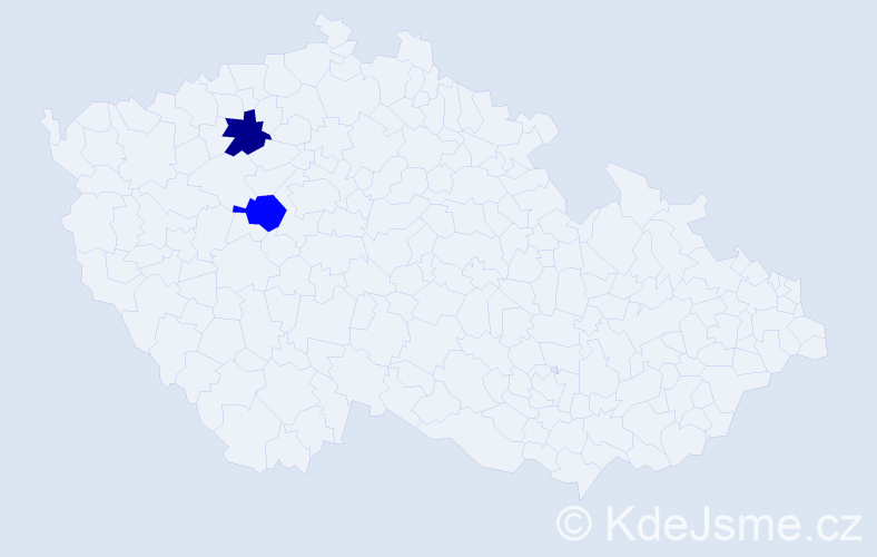 Jméno: 'Kosaku', počet výskytů 2 v celé ČR
