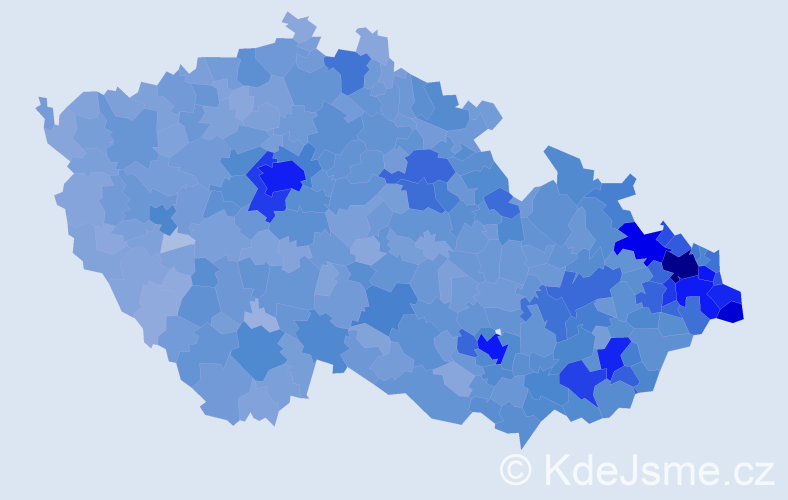 Jméno: 'Adam', počet výskytů 34097 v celé ČR