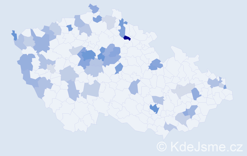 Jméno: 'Anthony', počet výskytů 104 v celé ČR