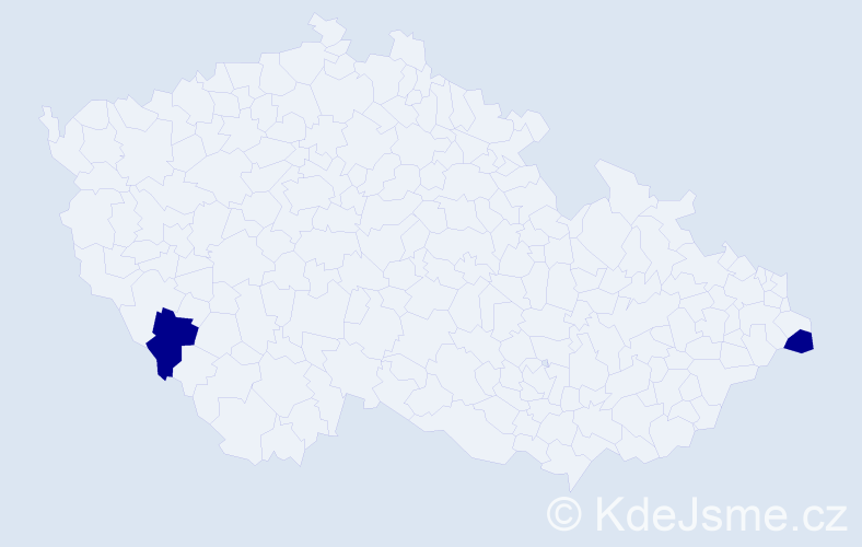 Jméno: 'Zusana', počet výskytů 2 v celé ČR