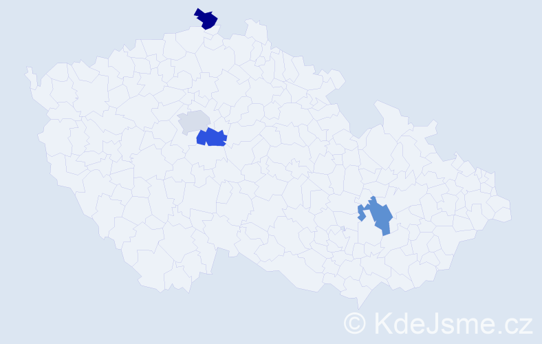 Jméno: 'Hardy', počet výskytů 4 v celé ČR