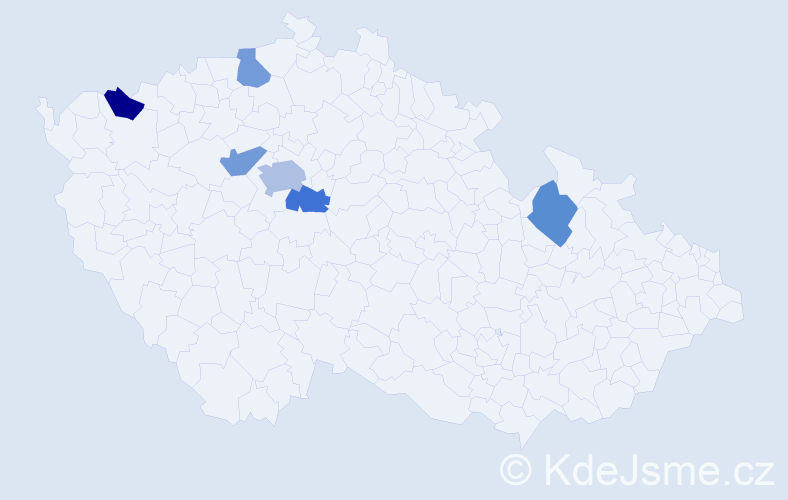 Jméno: 'Nhung', počet výskytů 8 v celé ČR
