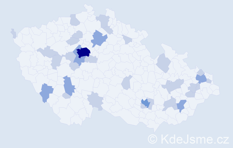 Jméno: 'Theo', počet výskytů 53 v celé ČR