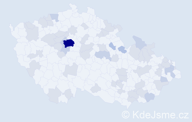 Jméno: 'Cecílie', počet výskytů 97 v celé ČR