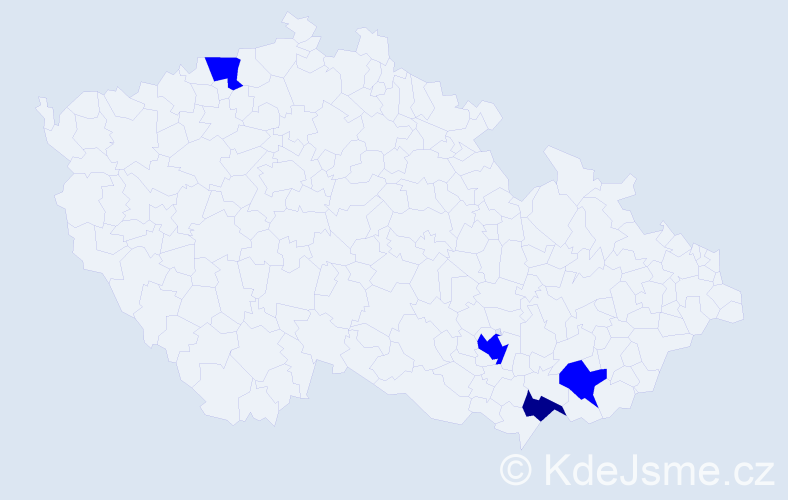 Jméno: 'Sophia Victoria', počet výskytů 5 v celé ČR