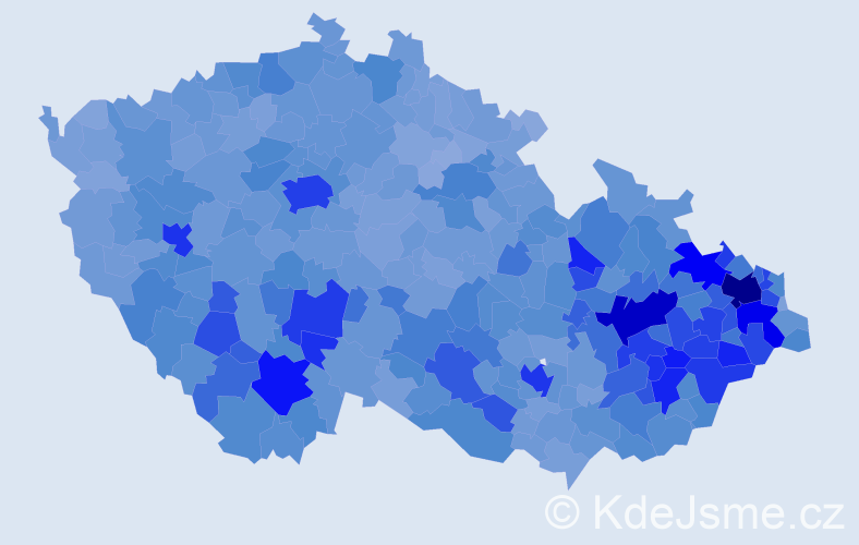 Jméno: 'Pavla', počet výskytů 42598 v celé ČR