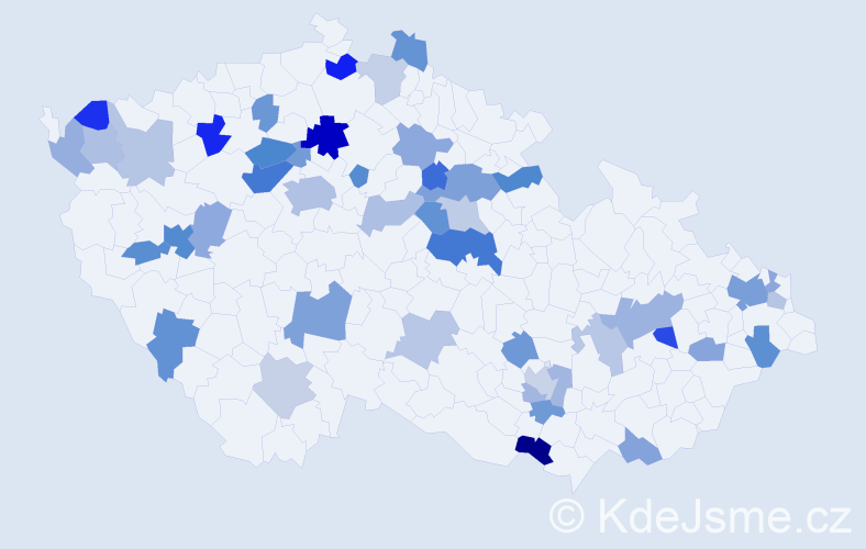 Jméno: 'Radislava', počet výskytů 81 v celé ČR