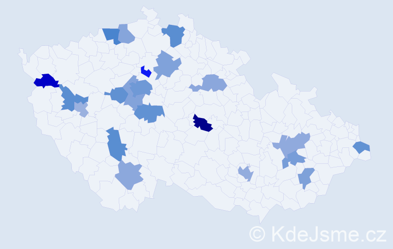 Jméno: 'Sofija', počet výskytů 33 v celé ČR