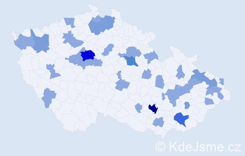 Jméno: 'Mercedes', počet výskytů 60 v celé ČR