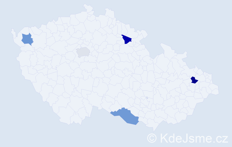 Jméno: 'Van Phuoc', počet výskytů 5 v celé ČR