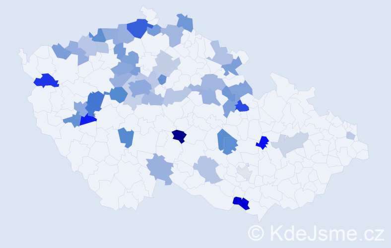 Jméno: 'Běluše', počet výskytů 85 v celé ČR