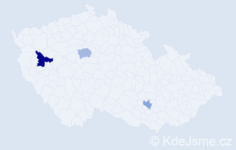Jméno: 'Amélia', počet výskytů 4 v celé ČR