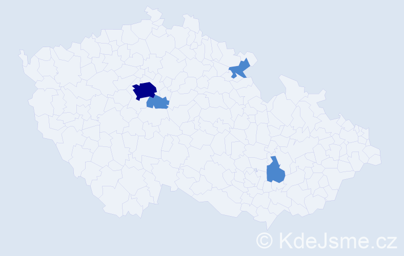 Jméno: 'Dian', počet výskytů 6 v celé ČR