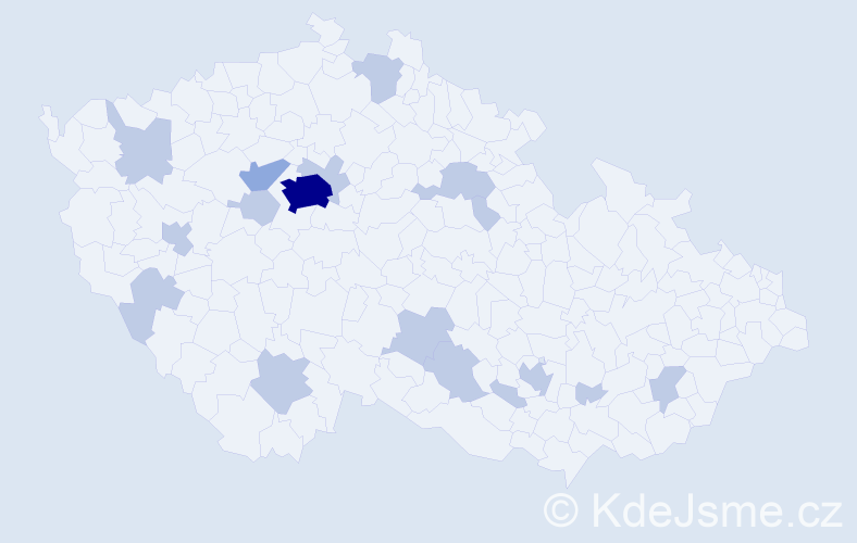 Jméno: 'Maia', počet výskytů 27 v celé ČR