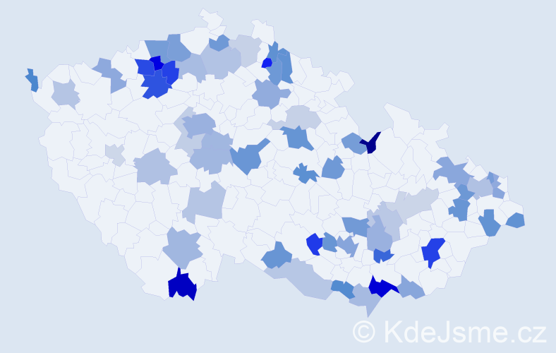 Jméno: 'Ria', počet výskytů 109 v celé ČR