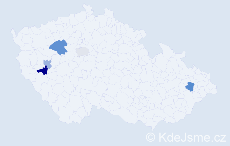 Jméno: 'Viet Thai', počet výskytů 5 v celé ČR