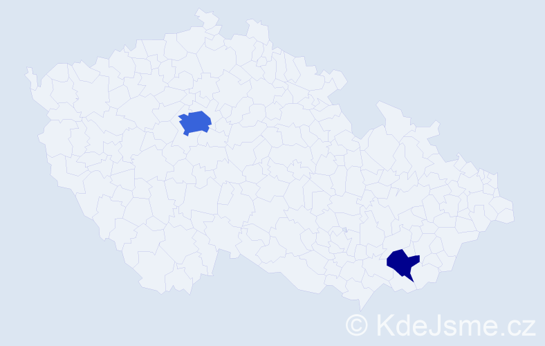 Jméno: 'Moreno', počet výskytů 6 v celé ČR