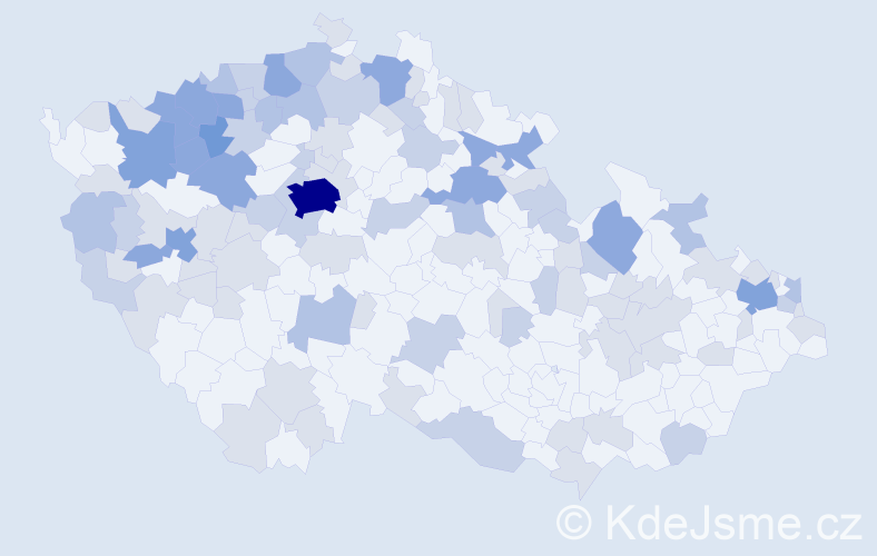 Jméno: 'Slavěna', počet výskytů 224 v celé ČR