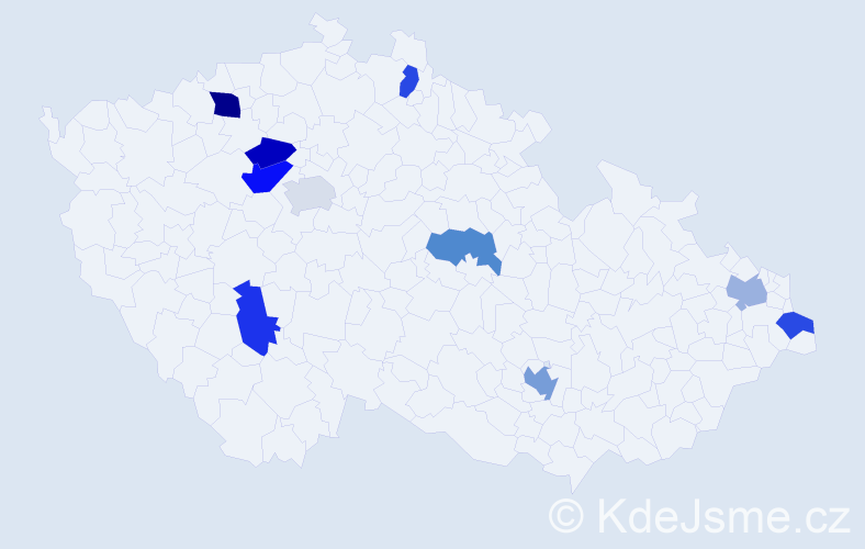 Jméno: 'Ashley', počet výskytů 13 v celé ČR