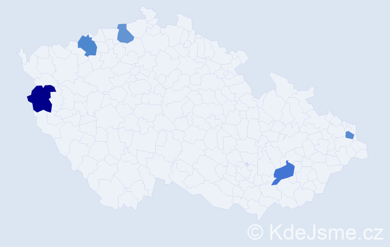 Jméno: 'León', počet výskytů 5 v celé ČR