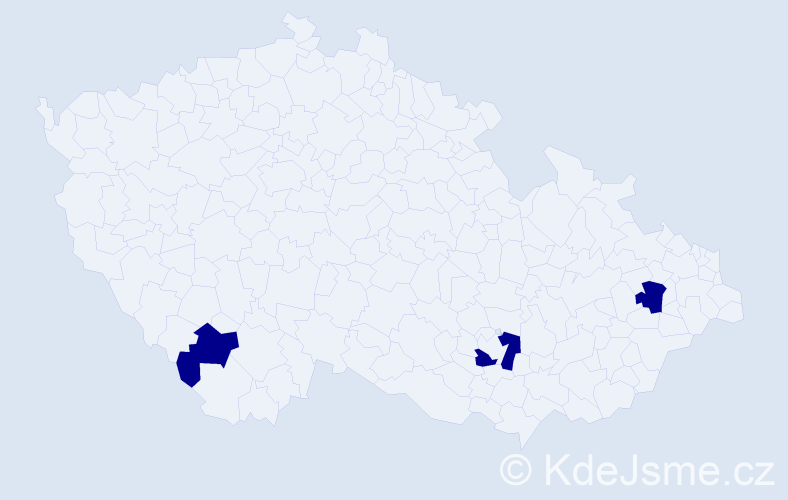 Jméno: 'Markéta Laura', počet výskytů 3 v celé ČR