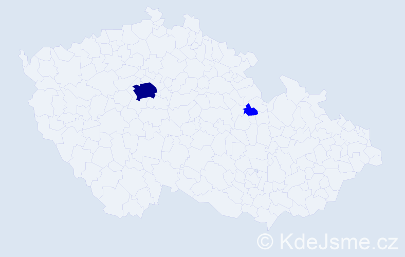 Jméno: 'Annabela', počet výskytů 3 v celé ČR