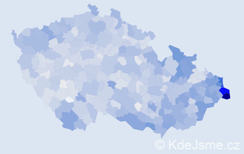 Jméno: 'Marian', počet výskytů 5398 v celé ČR