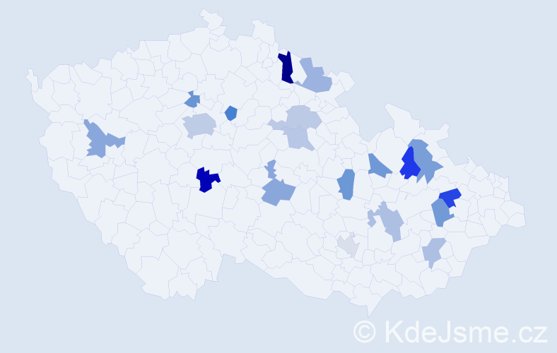 Jméno: 'Erin', počet výskytů 25 v celé ČR