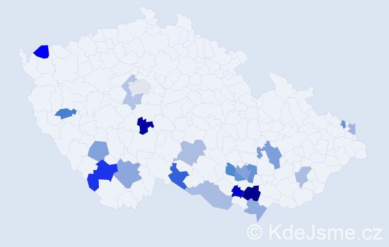 Jméno: 'Klotilda', počet výskytů 32 v celé ČR